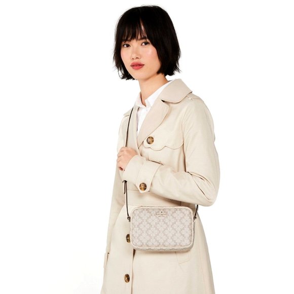 New Kate Spade Signature Spade Flower Mini Camera Bag Beige Multi - Picture 2 of 4